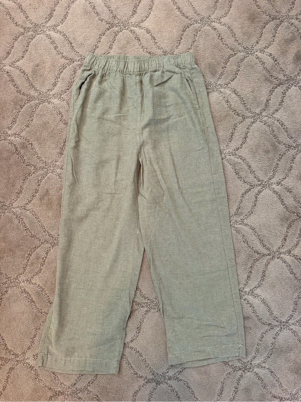 Patagonia Sage Green Wide-Leg Pull-On Pants